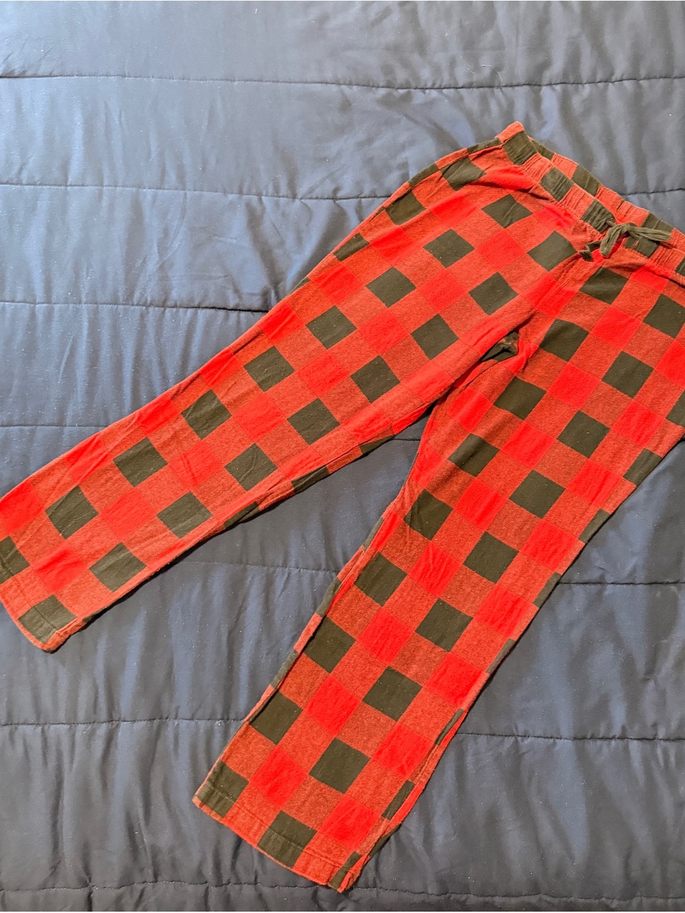 Old Navy Red and Black Plaid Flannel Pants